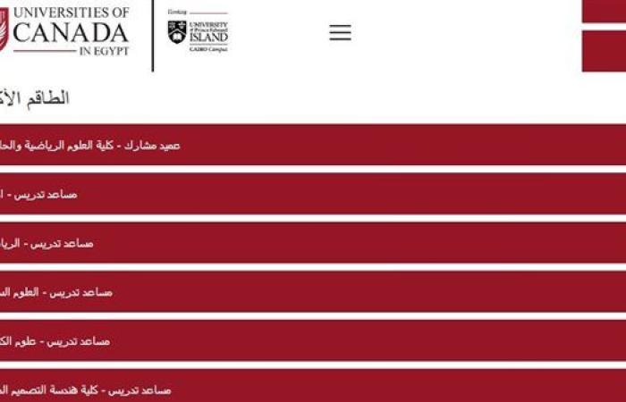 وظيفة جامعة .. جامعة كندا في مصر تعلن عن وظائف أعضاء هيئة تدريس