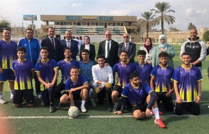 نائب رئيس جامعة بنها تشهد فعاليات النشاط الرياضي بمجمع الملاعب