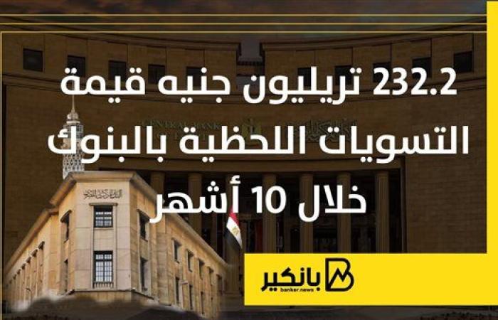 232.2 تريليون جنيه قيمة التسويات اللحظية بالبنوك خلال 10 أشهر