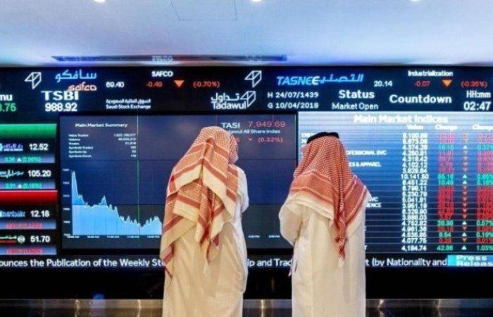 ارتفاع مؤشر الأسهم السعودية اليوم ليغلق عند مستوى 12193.64 نقطة