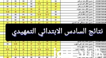 خطوات الاستعلام عن نتائج الصف السادس الابتدائي 2024 العراق برقم المقعد والاسم